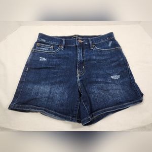 ❤️ CALVIN KLEIN JEANS WOMEN'S DISTRESSED DENIM HIGH RISE STRETCH SHORTS SIZE 28❤